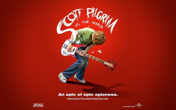 Scott Pilgrim Vs. The World, Movies, Michael Cera, Bass Guitars HD Wallpaper Desktop Background