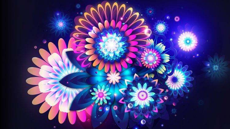 flowers, Digital Art, Rik Oostenbroek HD Wallpaper Desktop Background