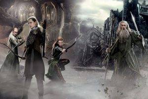 movies, The Hobbit: The Battle Of The Five Armies, Gandalf, Legolas, Tauriel, Elves, Wizard, Thranduil, Ian McKellen, Orlando Bloom, Lee Pace, Evangeline Lilly