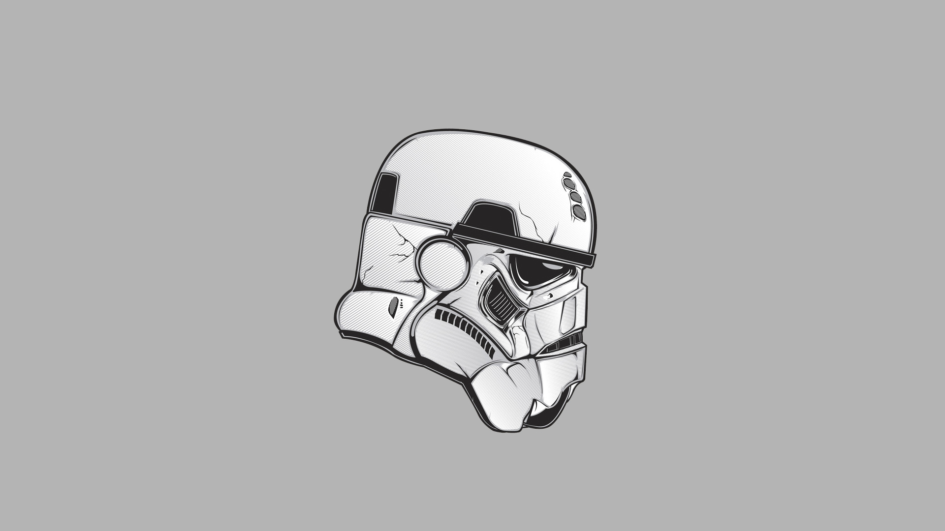 Star Wars, Stormtrooper, Gray Background, Simple Background, Helmet Wallpaper