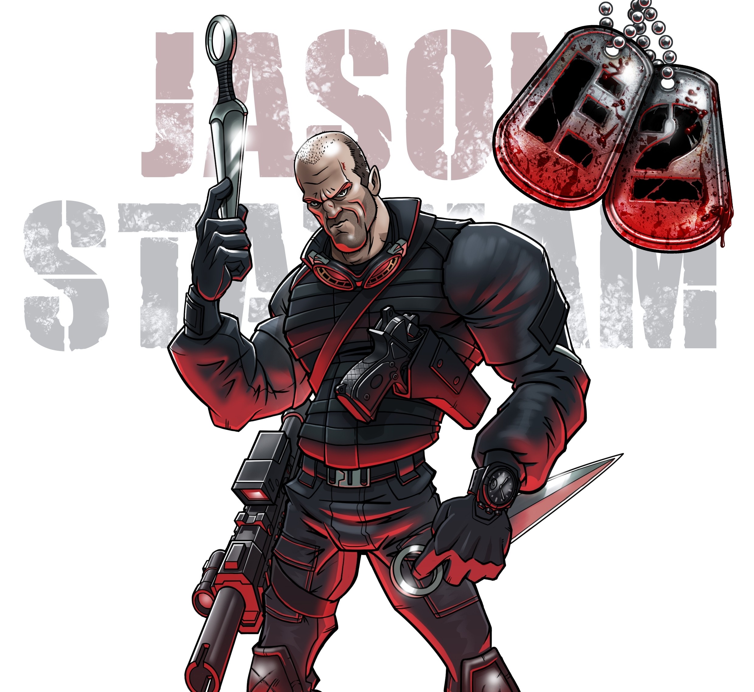 The Expendables 3, Drawing, Movies, Jason Statham Wallpaper