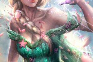 Princess Elsa, Frozen (movie), Frozen Fever, Disney, Blonde, Braids