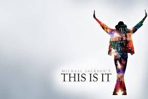 Michael Jackson, Silhouette, Movies, Simple Background