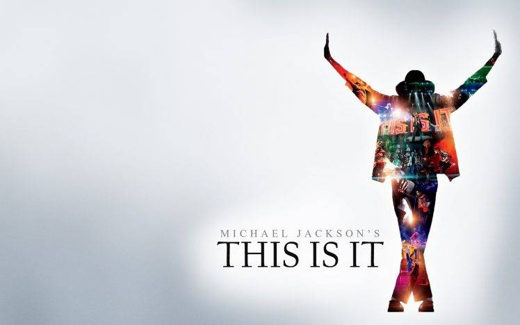 Michael Jackson, Silhouette, Movies, Simple Background HD Wallpaper Desktop Background