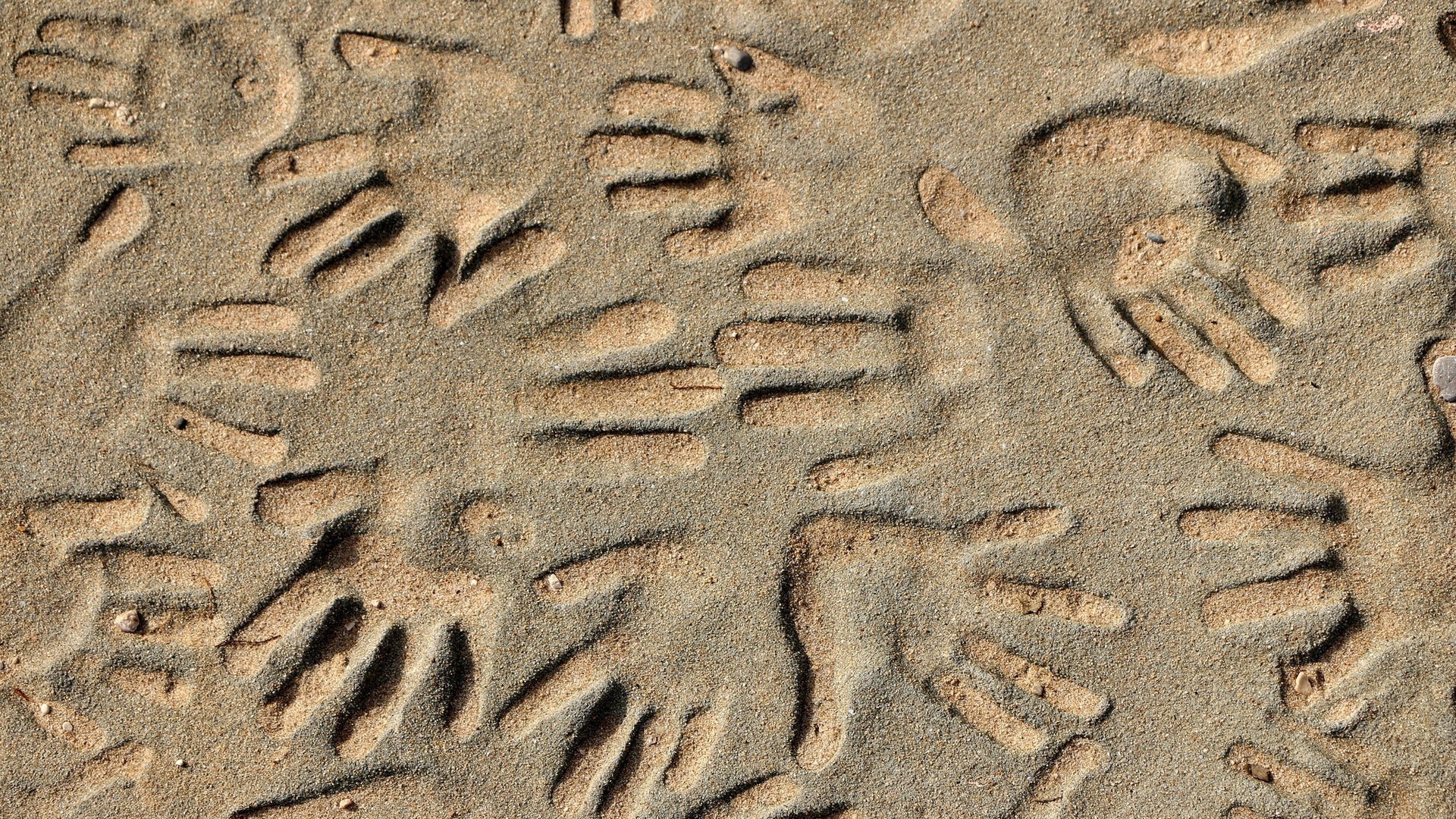 nature, Sand, Handprints, Minimalism, Artwork Wallpaper