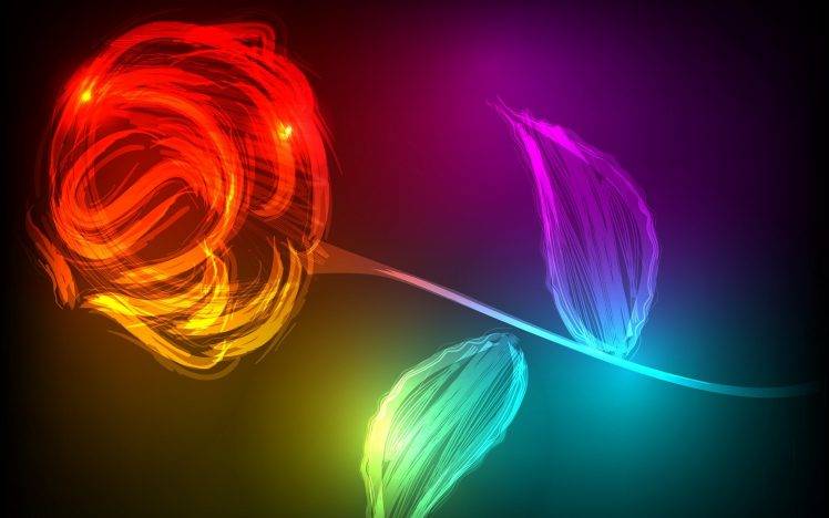flowers, Colorful, Digital Art HD Wallpaper Desktop Background