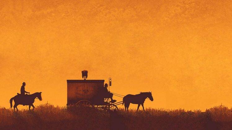 Django Unchained, Quentin Tarantino, Movies, Orange, Horse, Carriage HD Wallpaper Desktop Background