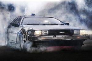 Back To The Future, DeLorean, Artwork, Movies, Car