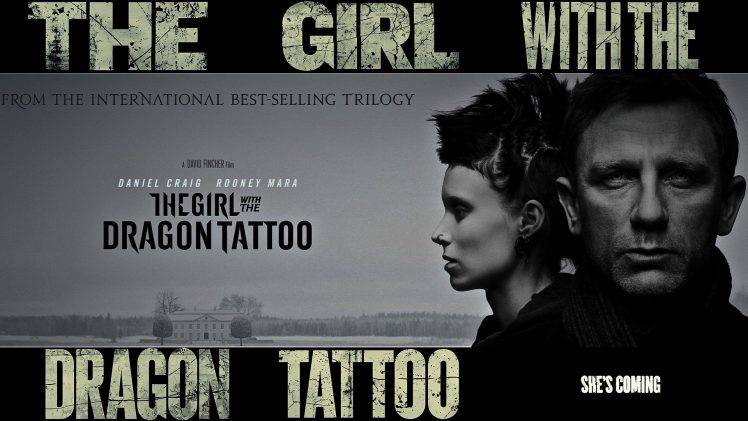 The Girl With The Dragon Tattoo, Rooney Mara, David Fincher, Movies, Daniel Craig, Stieg Larsson HD Wallpaper Desktop Background