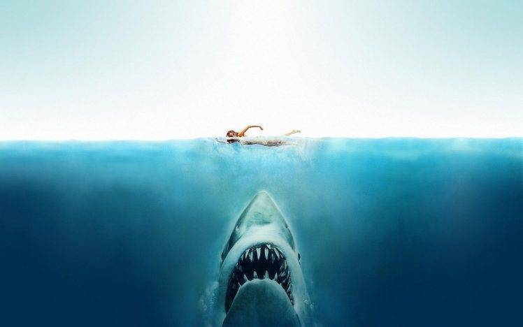 Jaws, Movies, Shark, Split View HD Wallpaper Desktop Background
