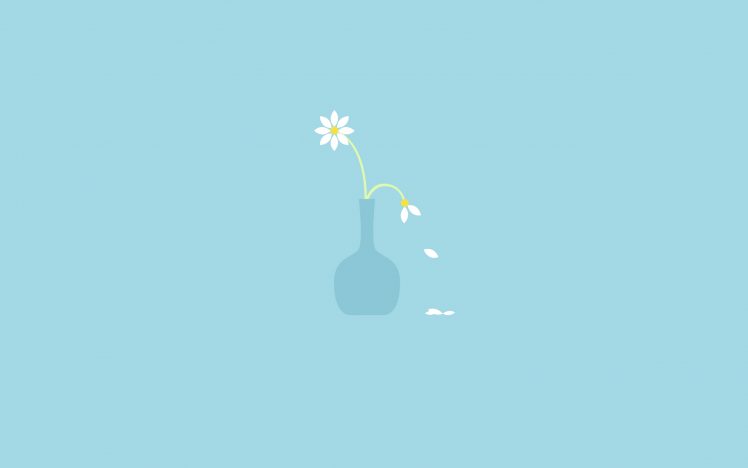 minimalism, Digital Art, Simple, Flowers HD Wallpaper Desktop Background
