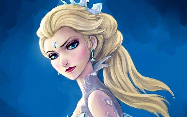 Frozen (movie), Princess Elsa, Women, Blonde, Artwork, Fan Art HD Wallpaper Desktop Background