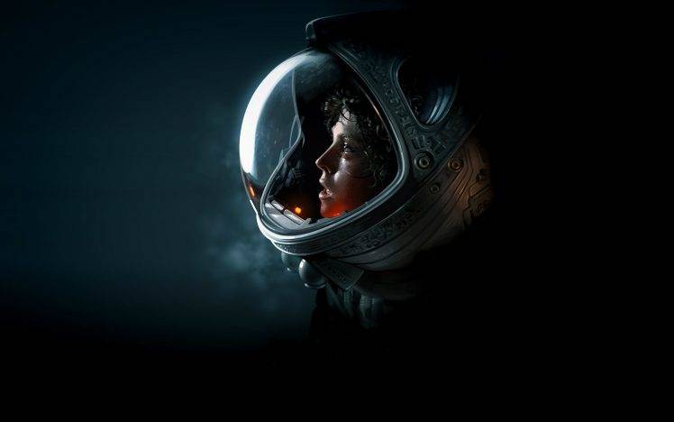 Alien (movie), Sigourney Weaver, Ellen Ripley, Artwork, Science Fiction, Space Suit HD Wallpaper Desktop Background