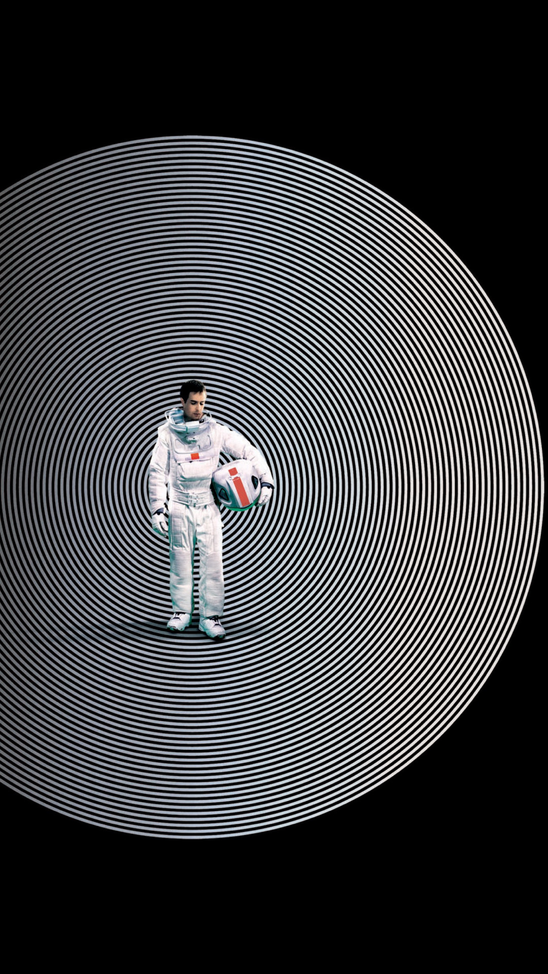 digital Art, Portrait Display, CGI, Men, Actor, Sam Rockwell, Moon, Movies, Movie Poster, Science Fiction, Astronaut, Spacesuit, Helmet, Circle, Black Background Wallpaper