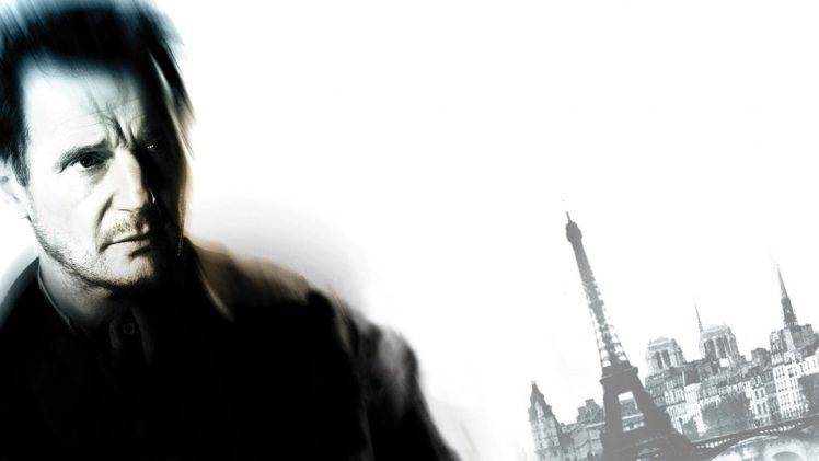 men, Actor, Liam Neeson, Movies, Movie Poster, Taken, Building, Paris, Eiffel Tower, France, Blurred HD Wallpaper Desktop Background