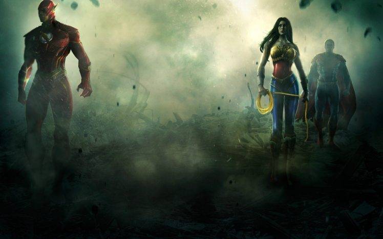 Wonder Woman, Superman, The Flash HD Wallpaper Desktop Background
