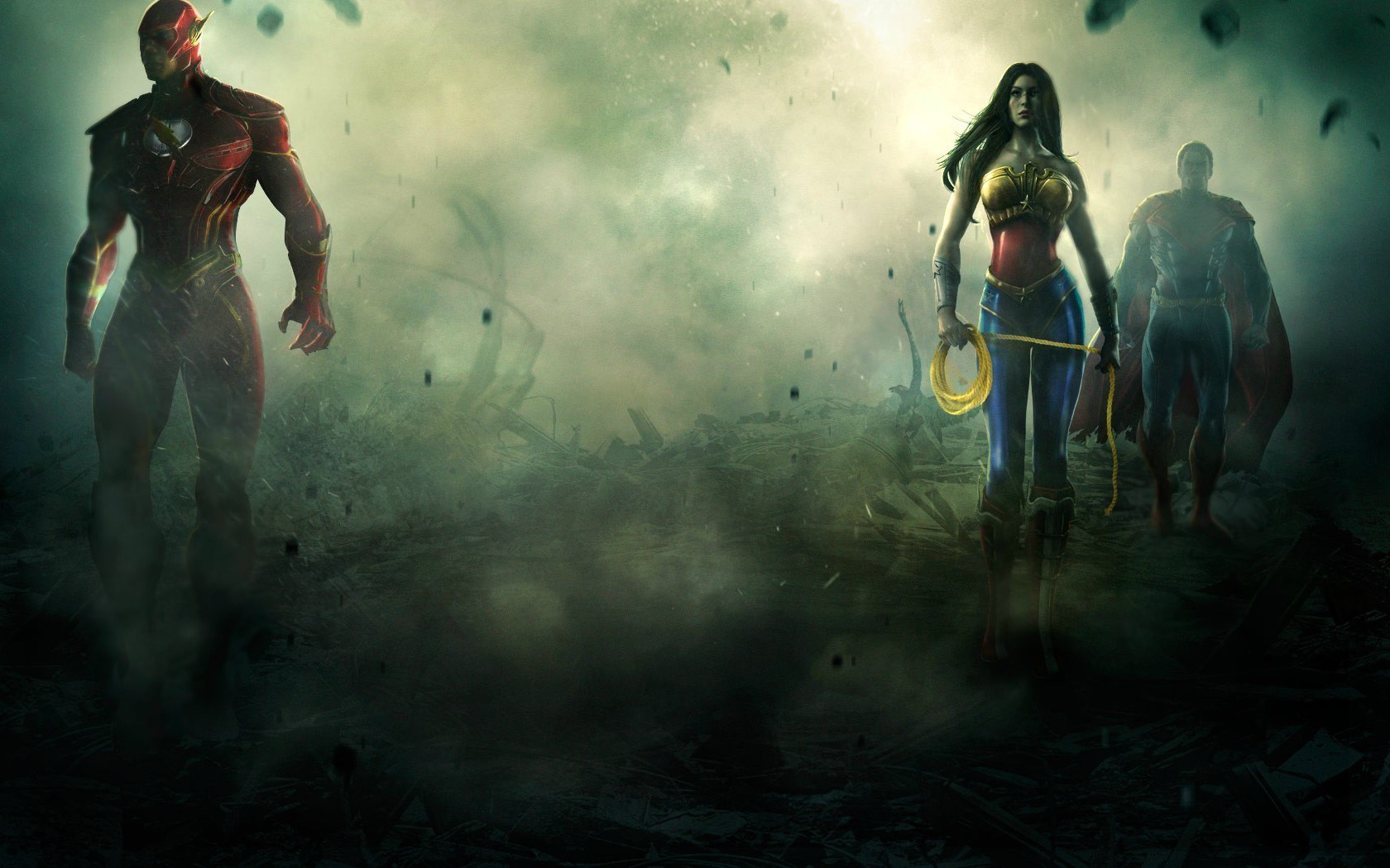 Wonder Woman, Superman, The Flash Wallpaper