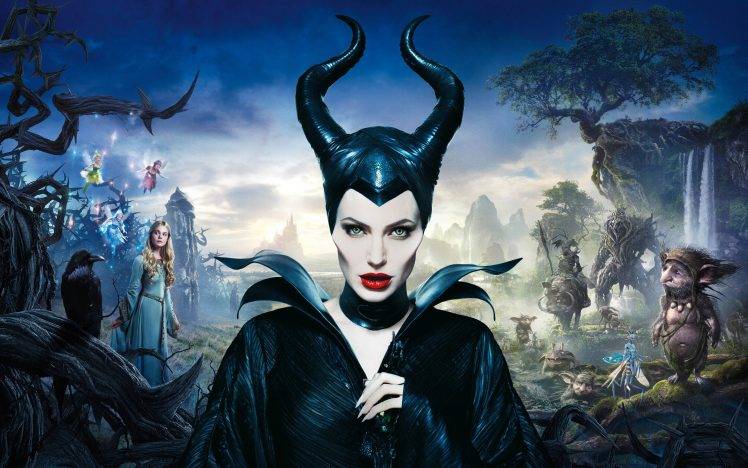 Maleficent, Angelina Jolie, Actress, Movies HD Wallpaper Desktop Background