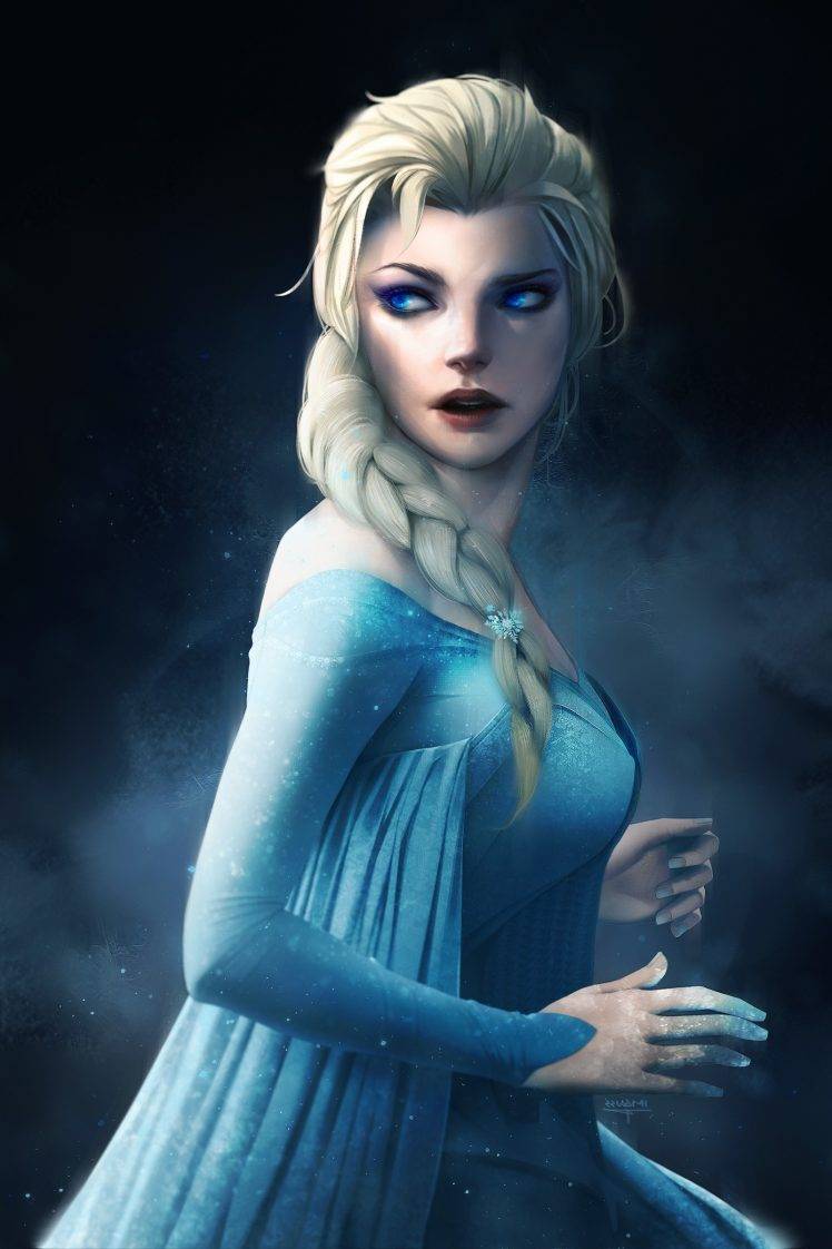 Princess Elsa, Frozen (movie), Artwork HD Wallpaper Desktop Background