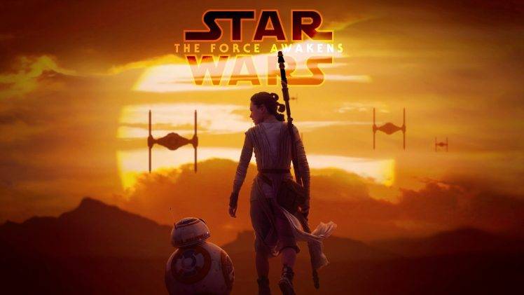 Star Wars, Star Wars: Episode VII   The Force Awakens, BB 8, Daisy Ridley HD Wallpaper Desktop Background