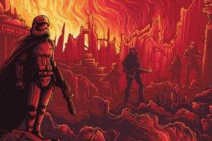 stormtrooper, Star Wars, Burning