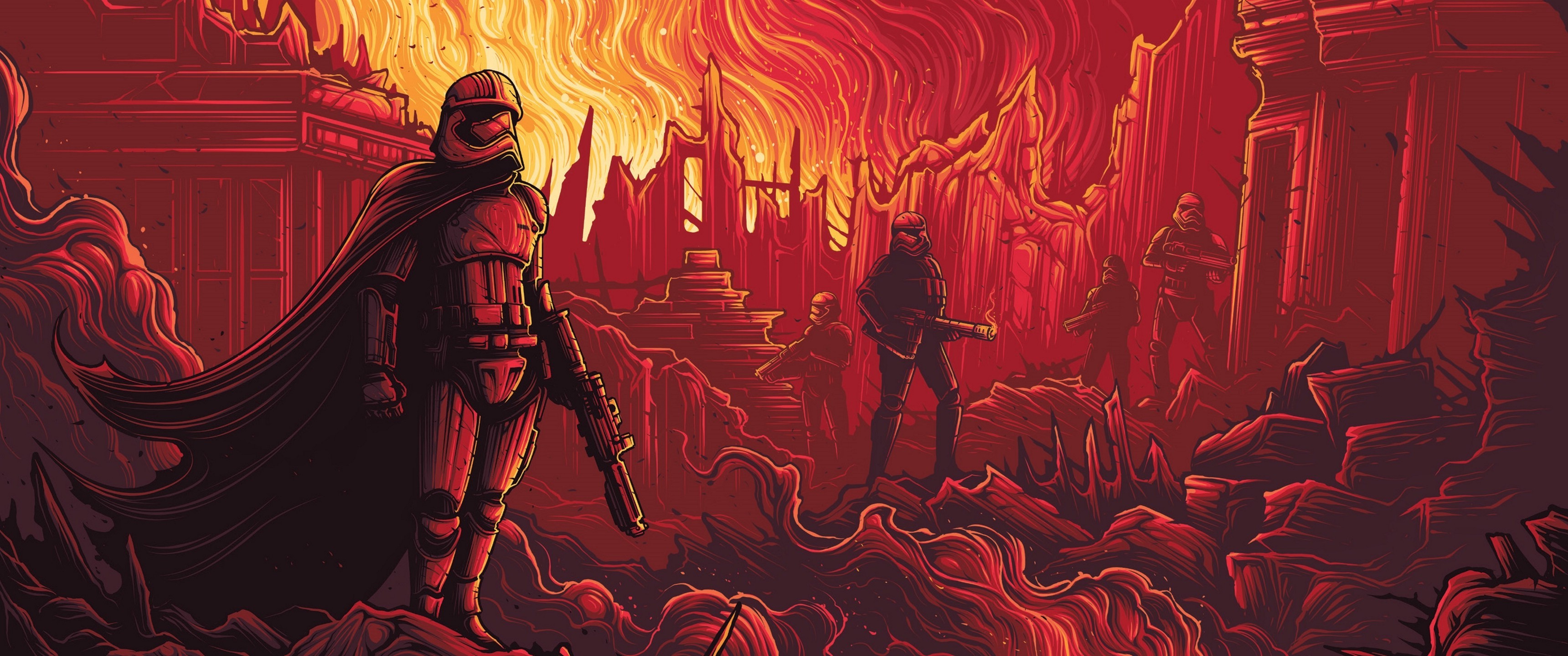 stormtrooper, Star Wars, Burning Wallpaper
