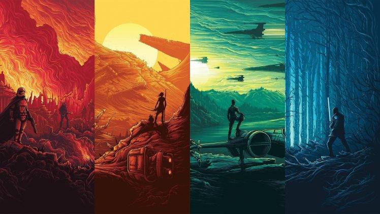 Star Wars: Episode VII   The Force Awakens, Collage HD Wallpaper Desktop Background
