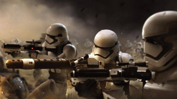 Star Wars: Episode VII   The Force Awakens, Stormtrooper, Battle, Star Wars, Science Fiction HD Wallpaper Desktop Background