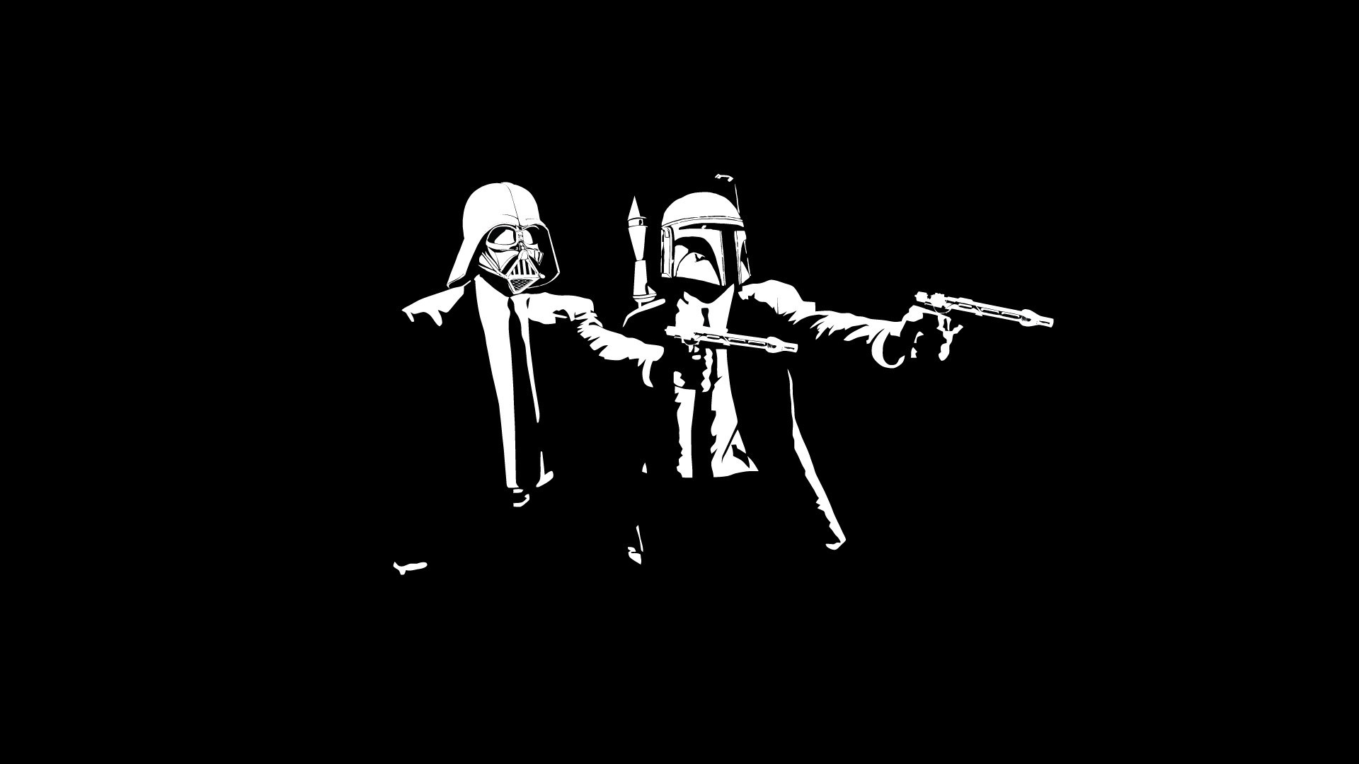 Star Wars, Pulp Fiction, Boba Fett, Darth Vader Wallpaper