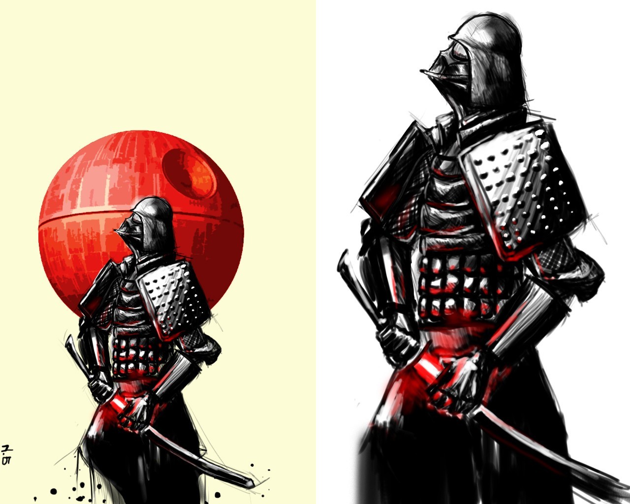 Darth Vader, Star Wars, Samurai Wallpaper