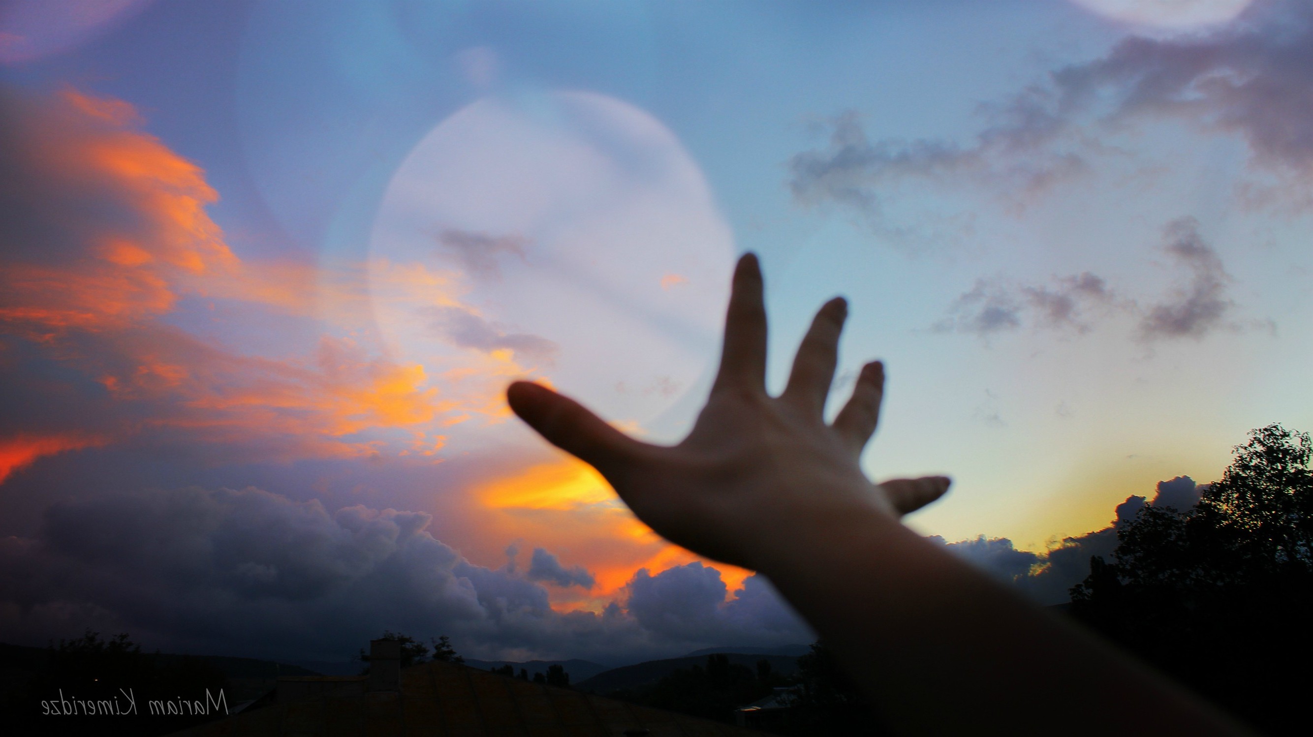 hand, Happy, Women Outdoors, Sunset, Sun, Set, Red, Sky, Alone, Sunset