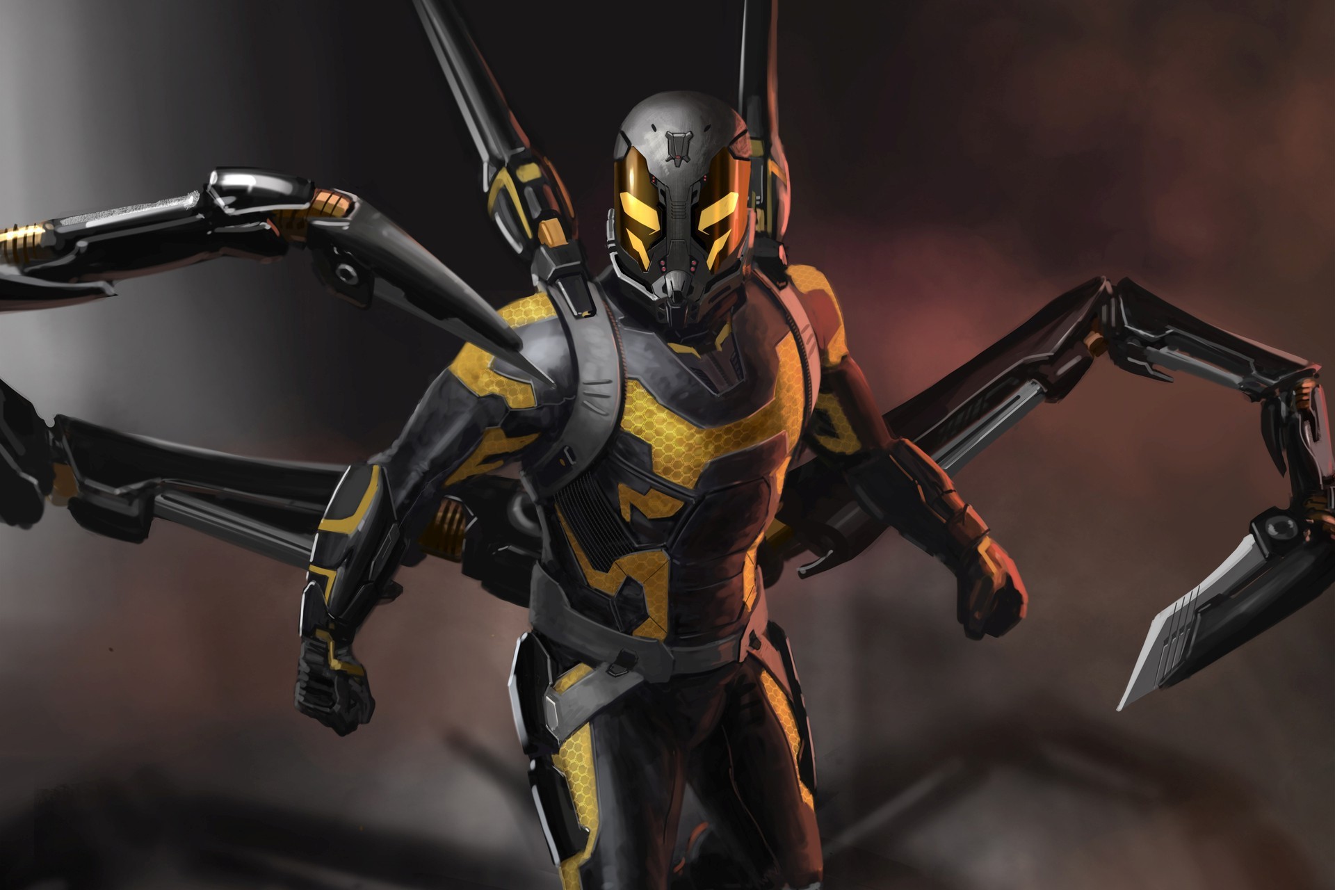 ant marvel jacket yellow yellowjacket comics movies artwork wallpapers desktop 3d backgrounds px mobile wallhaven screen wallup