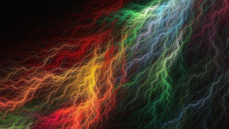 digital Art, Simple, Abstract, CGI, Colorful, Lightning HD Wallpaper Desktop Background