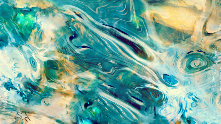 abstract, Artwork, Painting, Surreal, Spiral, Water HD Wallpaper Desktop Background
