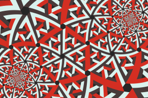 fractal, Red, Abstract, Symmetry