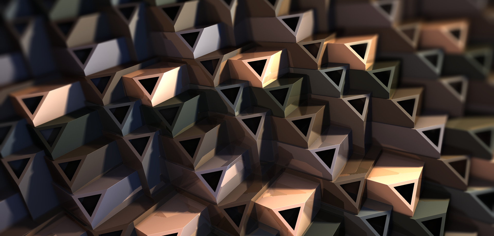 3D Fractal, Triangle, Abstract Wallpaper