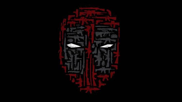 Deadpool, Weapon, Mask, Minimalism, Collage HD Wallpaper Desktop Background