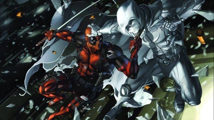 Marvel Comics, Merc With A Mouth, Deadpool, Moon Knight HD Wallpaper Desktop Background