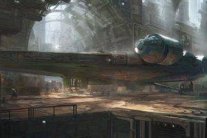 artwork, Science Fiction, Star Wars, Millennium Falcon