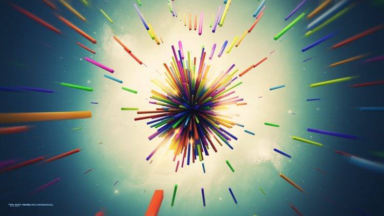 Lacza, Abstract, 3D, Colorful, Shapes, Explosion, Digital Art HD Wallpaper Desktop Background
