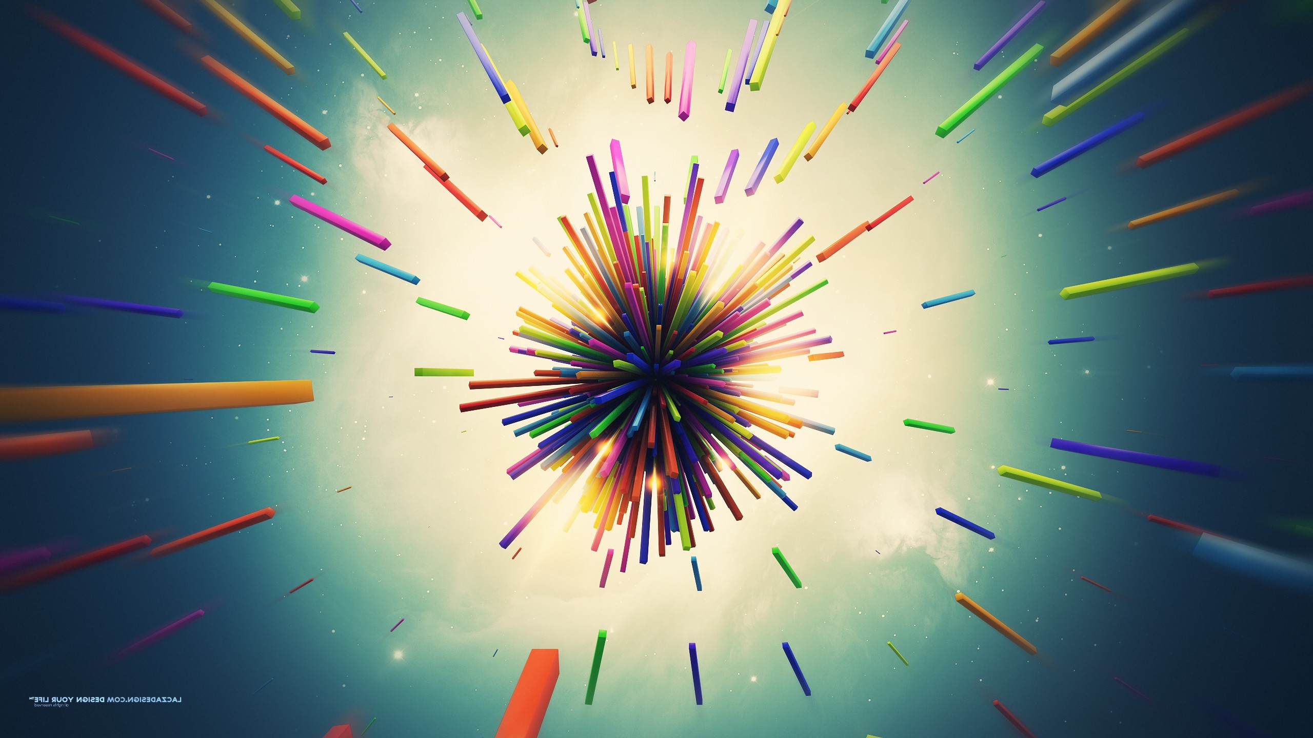 Lacza, Abstract, 3D, Colorful, Shapes, Explosion, Digital ...