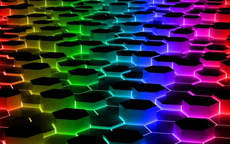 abstract, Hexagon, Shapes, Colorful HD Wallpaper Desktop Background