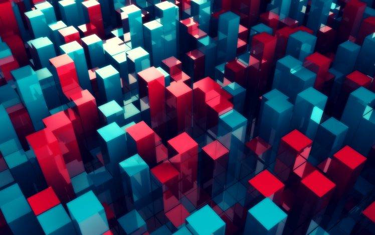 abstract, Cube, 3D Blocks HD Wallpaper Desktop Background