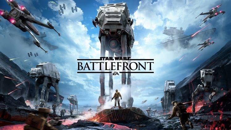 Star Wars: Battlefront, AT AT, X wing, TIE Fighter, Star Destroyer, Video Games HD Wallpaper Desktop Background