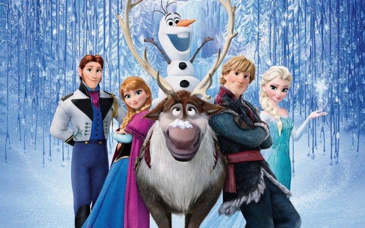Frozen (movie), Princess Anna, Princess Elsa, Olaf, Movies, Kristoff (Frozen) HD Wallpaper Desktop Background