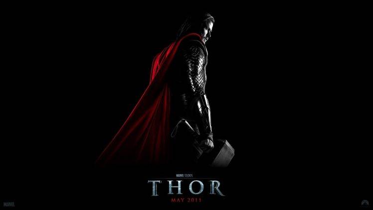 Thor, Chris Hemsworth, Movies, Black Background, Superhero Wallpapers HD /  Desktop and Mobile Backgrounds