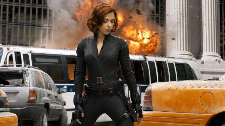 movies, The Avengers, Black Widow, Scarlett Johansson, Explosion, Superheroines HD Wallpaper Desktop Background