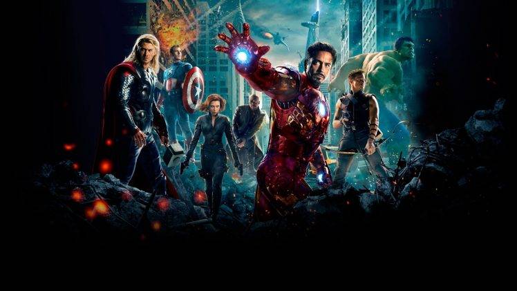 movies, The Avengers, Thor, Iron Man, Nick Fury, Captain America, Black Widow, Hawkeye, Hulk HD Wallpaper Desktop Background