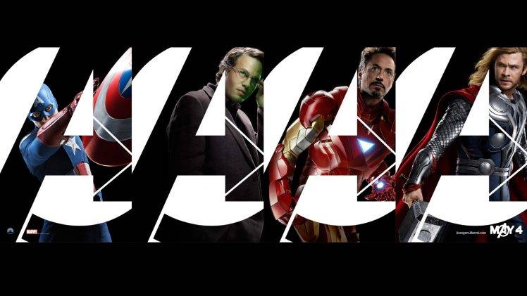 movies, The Avengers, Thor, Iron Man, Captain America, Hulk, Bruce Banner, Chris Hemsworth, Chris Evans, Mark Ruffalo, Robert Downey Jr. HD Wallpaper Desktop Background