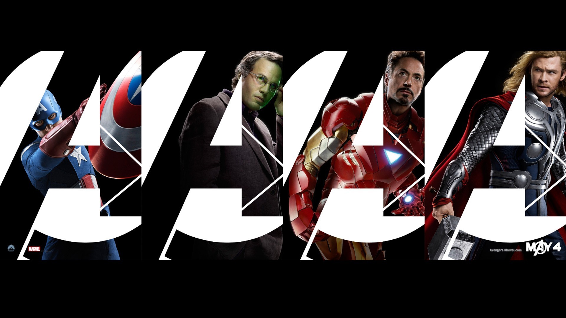 movies, The Avengers, Thor, Iron Man, Captain America, Hulk, Bruce Banner, Chris Hemsworth, Chris Evans, Mark Ruffalo, Robert Downey Jr. Wallpaper